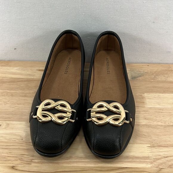 Aerosoles Big Bet Ballet Flats- Black- Size 8 M- NIB - Picture 2 of 7